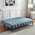 ACME Yolandi Adjustable Sofa in Teal Velvet & Dark Walnut Finish 57202 