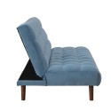 ACME Yolandi Adjustable Sofa in Teal Velvet & Dark Walnut Finish 57202 