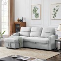 9191 Light gray pull-out storage sofa 