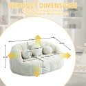 COOLMORE Bean Bag sofa Lazy Sofa Durable Comfort Lounger High Back Bean Bag Chair Couch for Adults and Kids, Indoor & Outdoor, Accent Floor Soft Lounge Chair (White chenille) 